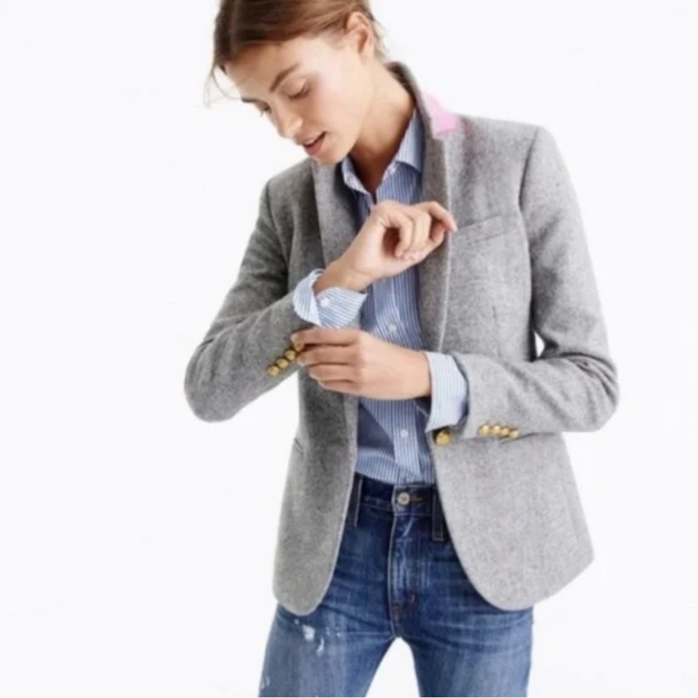 J. Crew Campbell Wool Blazer in Grey